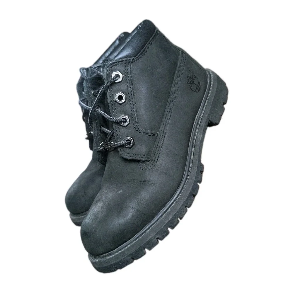 Timberland 6-Inch Premium Waterproof Boots Black Nubuck Women's Size 6M